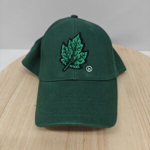 Hidden Hat Cap Strap Back Green Leaf Embroidered Graphic Mens One Size Manhattan